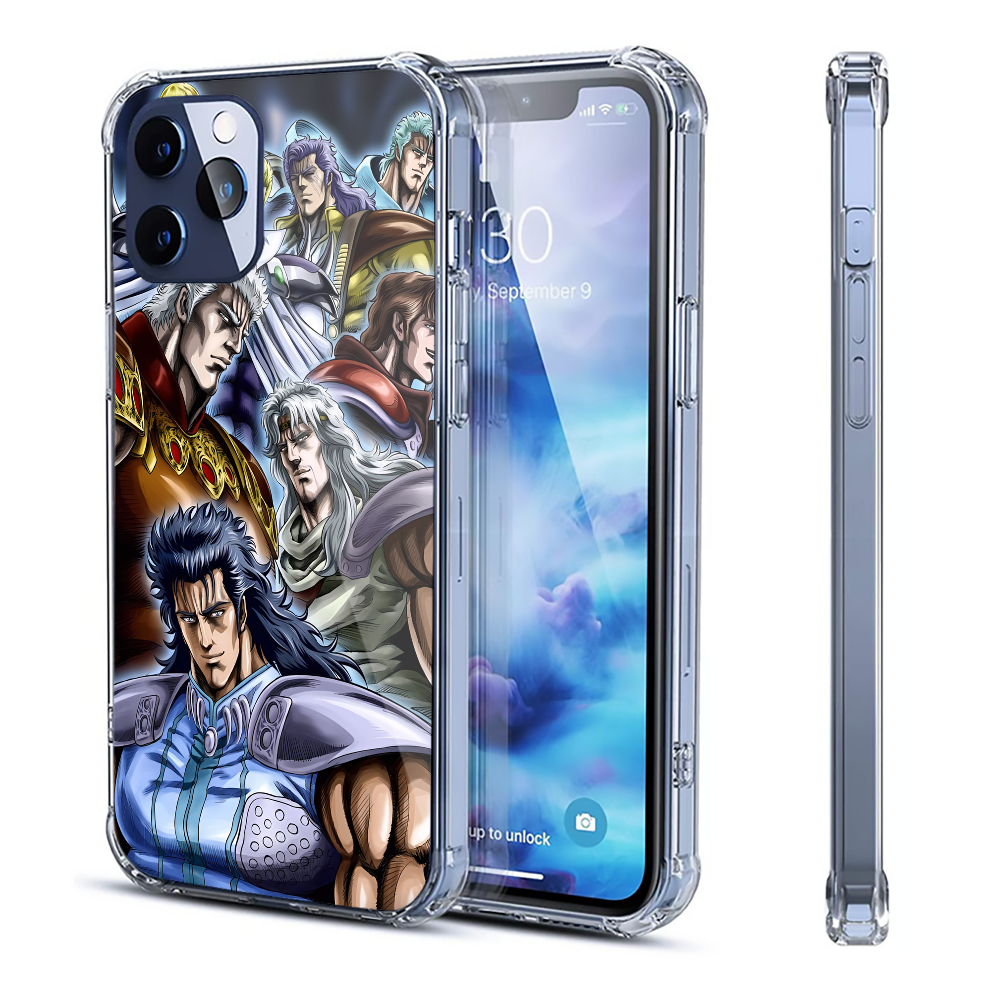 （画像用） 北斗の拳 Fist of the North Star 【iPhone 12シリーズ対応】透明スマホケース（クリアソフトケース）